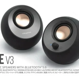 CREATIVE Pebble V3 Minimalistic 2.0 USB-C Desktop Speakers with USB Audio